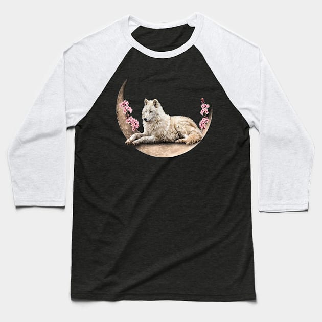 Arctic Wolf Baseball T-Shirt by Renasingsasong